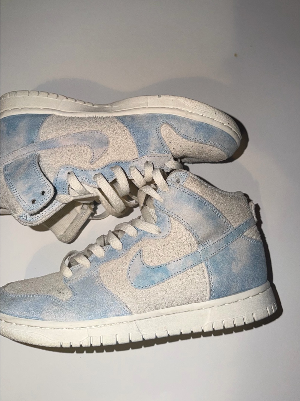 Nike Women's High-Top Sneakers in Light Blue and White